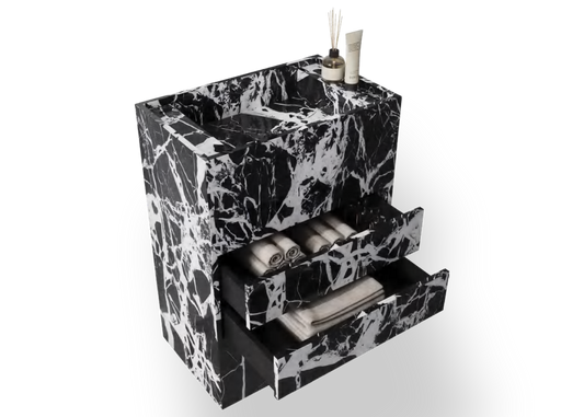 Lusso Marble Basin with Draws