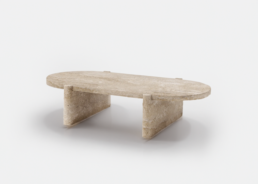 Rocca Oval Marble Coffee Table