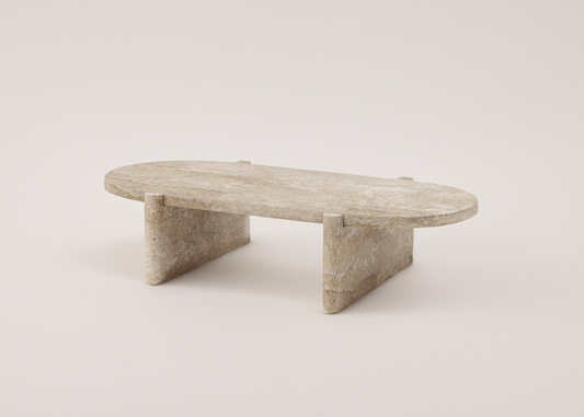 Rocca Oval Marble Coffee Table